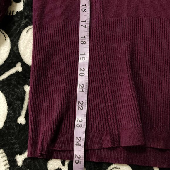 ADDITION ELLE Vintage dark plum purple turtleneck sweater MEDIUM LARGE XL 1X top - Picture 8 of 15
